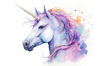 Unicorn drawing animal mammal. AI generated Image by rawpixel.