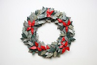 Christmas wreath plant leaf art. 