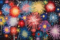 Fireworks pattern art illuminated. 