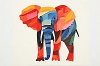 Elephant art drawing mammal. AI generated Image by rawpixel.