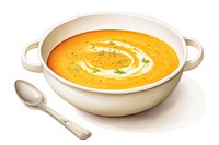 Pumpkin soup curry spoon food. AI generated Image by rawpixel.