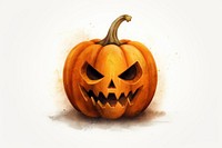 Halloween pumpkin face anthropomorphic jack-o'-lantern. AI generated Image by rawpixel.