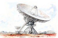 Radio Telescope Observatory telescope antenna radio. AI generated Image by rawpixel.