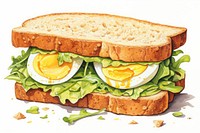 Egg sandwich bread lunch food. 