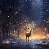 magical christmas, winter season. AI generated Image by rawpixel. 
