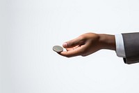 Businessman's hand tossing a coin. AI generated Image by rawpixel.