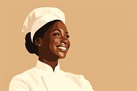 Black chef woman portrait smiling adult. 