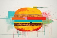 Hamburger art painting food. 