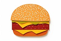 Hamburger food white background sandwich. AI generated Image by rawpixel.