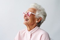 Smiling adult smile sunglasses. 