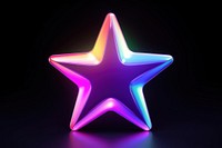 Symbol light neon star. 