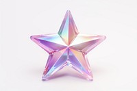 Glossy holographic star icon white background simplicity appliance. 