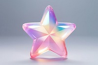 Glossy resin translucent star icon transportation simplicity spectrum. 