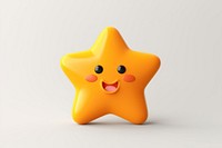 Star icon anthropomorphic representation confectionery. 