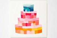 Wedding cake painting dessert art. 