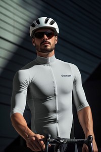 Cycling kit mockup, sportswear psd