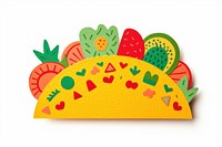 Taco food taco white background. AI generated Image by rawpixel.