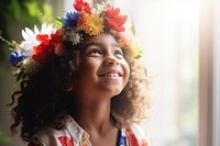 Multiracial girl portrait smile photo. AI generated Image by rawpixel.