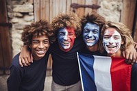 French flag face togetherness architecture. AI generated Image by rawpixel.