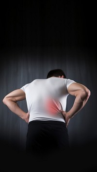 Lower Back Pain t-shirt adult back. 