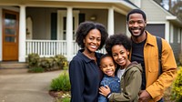 Family cheerful adult house. 