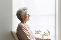 Senior window adult woman. AI generated Image by rawpixel.