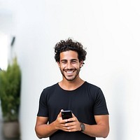 Brazilian man portrait smile adult. AI generated Image by rawpixel.