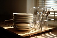 Dish rack porcelain kitchen table. 