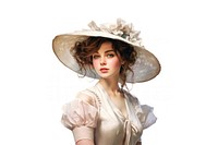 Fashion 1900s portrait adult white background. AI generated Image by rawpixel.