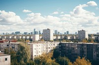 Cheap flat building city architecture cityscape. 