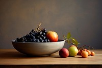 Ceramic bowl fruit apple berry. 