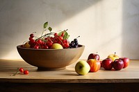 Ceramic bowl fruit apple table. 