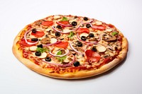 Pizza food white background mozzarella. 