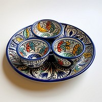 Appetizer tray Mexican Talavera porcelain platter. AI generated Image by rawpixel.