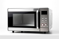 Modern microwave oven appliance white background technology. 