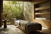 Spa room furniture plant tranquility. 