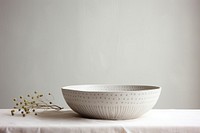 Ceramic pasta bowl porcelain white. 