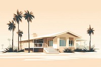 Beach bungalow architecture building outdoors. AI generated Image by rawpixel.