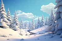 Snow forest landscape outdoors winter. AI generated Image by rawpixel.