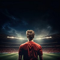 Stadium outdoors football portrait. AI generated Image by rawpixel.