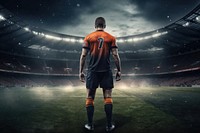 Football standing stadium player. AI generated Image by rawpixel.