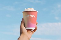 Paper cup packaging mockup psd