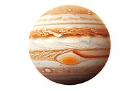 Jupiter planet space white background. 