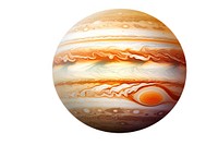 Jupiter planet space white background. 