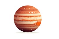 Jupiter space egg white background. 