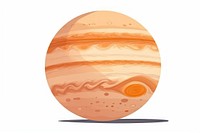 Jupiter space egg white background. 