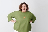 Plus-size sweater mockup, shirt psd