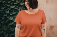 Women's orange blouse, design resource