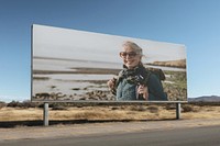 Highway sign, billboard advertisement board