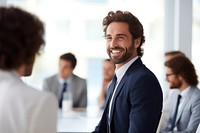 Man smiling meeting adult happy. 